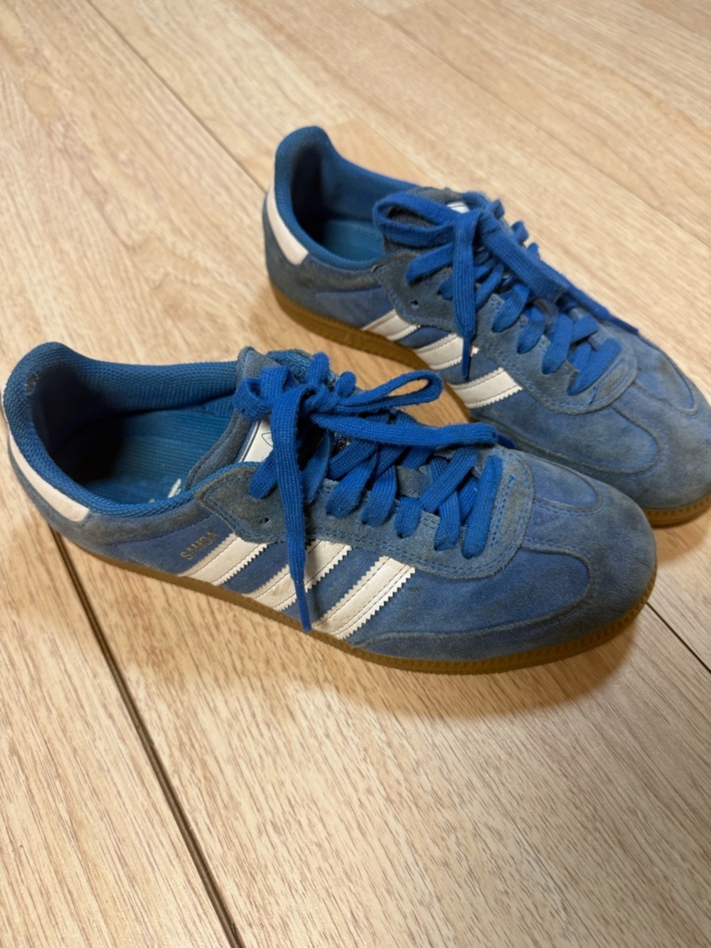 Men’s Adidas Sambas Blue Bird - Picture 2 of 7